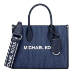 MICHAEL KORS Mirella Kirjatr&uuml;kiga Puuvillane &Otilde;lakott V&auml;ike Naiste Sinine sinine