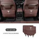 2 tk Autoistme seljatoe kaitse L&ouml;&ouml;givastane kaitsepadi Tagumise istme panipaigukott Tesla Model 3 Y S X Cyberbruck Beast Roadsterile