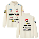 Ducati Corse MotoGP v&otilde;idus&otilde;idu poolzipiga dressipluus, meestele ja naistele, must, &uuml;le suuruses, t&auml;ieliku sponsoritr&uuml;kiga t&auml;navar&otilde;ivastus pullover L beige