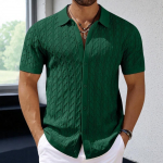 Meeste Kerge Luksus N&ouml;&ouml;pidega Vabaaja Kootud Polo S&auml;rk Populaarne Retro &Uuml;hev&auml;rviline L&uuml;hikeste Varrukatega Stiilne Mood Jacquard Kootud M