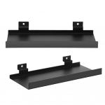 1/2 Metallist Seinale Paigaldatavad Liistriiulid Seinale Paigaldatavaks Ladustamiseks Ja Eksponeerimiseks Kodus Seinale Paigaldatav Liistriiul Must 25*12.5*3.5cm 1pc