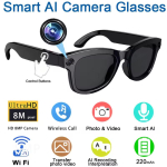 2026 AI nutiklaasid Videosalvestus Foto tuvastus 8MP pikslikaamera Bluetooth-k&otilde;ne H&auml;&auml;lt&otilde;lge P&auml;ikeseprillid 3D juhtmevaba muusika esitus Unisex B