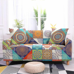 1/2/3/4-kohalise diivani kate elutuppa Elastne diivanikate Mandala tr&uuml;kiga Veniv libisev kate Nurgadiivani kate Tugitool Kodu kaunistus 1-seater 90-140cm