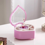 S&uuml;damekujuline keerlev baleriiniga muusikakarp Baleriini keerlev meloodiakarp T&uuml;drukute s&uuml;nnip&auml;evaks Valentiniks Printsessi kingitus (Pink,standard) roosa