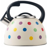 2,5L roostevabast terasest vilega veekeetja v&auml;rvilise t&auml;pikesega disainiga tee- ja kohvikannu keetmiseks k&ouml;&ouml;gis kasutamiseks 2.5L Colored Polka Dot