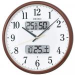 Seiko laiendatud seinakell Raadio Niiskus Pruun L&auml;bim&otilde;&otilde;t BC405B [2-aastane tootjagarantii] Kell, Juhtmevaba, Analoog, Kalender, Temperatuur,