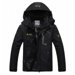 Winter Parka Meeste Windbreak Plus paksud soojad tuulekindlad kasukad meeste s&otilde;jav&auml;e kapuutsiga anorak jakid meeste talvejoped L must