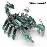 Microworld 3D metallist loomam&otilde;istatus Punased Kuradid Skorpioni mudelikomplektid DIY laua kaunistus Puslem&auml;nguasjad S&uuml;nnip&auml;evakingitused t&auml;iskasvanutele