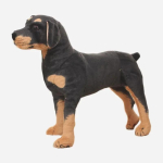 Elutruu Koera Pehmem&auml;nguasi Kohev T&auml;idisloom Rottweiler Pehme Nukk Elutruu Suur Koer Kodukaunistus Laste M&auml;nguasi S&uuml;nnip&auml;evakingitus 27x25cm must