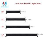 MICTUNING Kvaliteetne 22'' 32 42'' 52'' tolline LED-valgusriba Kate Veekindel Ja Tolmukindel Lambiriba Kott Sirgeks Kaardus Valgusti 1pc 22 inch cover