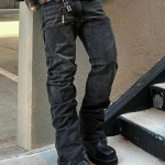 VibeStreet S&uuml;gis Talv V&auml;ljas Vabaaja Meeste teksap&uuml;ksid Streetwear Vintage &Uuml;hev&auml;rvilised Sirged teksap&uuml;ksid Meeste Stiilsed Kitsa l&otilde;ikega Denim p&uuml;ksid S