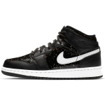 Jordan 1 Mid Black Speckle GS AV5174-001 38 black