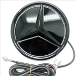 For Benz FS1Car Esiv&otilde;re Logo Mercedes Benzi jaoks Valguspeegli pind LED-m&auml;rk W205 W218 W207 W176 W212 Embleem Helendav Dekoratiivvalgus1 white light black