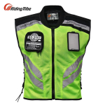 PRO-BIKER Helkuriga Ohutusvest Mootorrattas&otilde;it Jalgrattas&otilde;it V&auml;liseiklus Suvine Kasutus Unisex Large fluorestseeruv roheline v&auml;rv