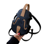 Viiulikujuline PU-nahast seljakott Naiste Moodne Crossbody kott Loov Muusikainstrumendi kott pruun