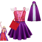 Laste Hocus Pocus Winifred Sarah Sanderson Cosplay Halloweeni kost&uuml;&uuml;mikomplekt T&auml;iuslik kost&uuml;&uuml;mipidudeks! 130cm lilla