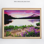 Teemantmosaiigist maastik Teemantmaaling &Uuml;mmargused kivid Teemanttikandid Ekraan Rhinestones Pildid 20X30