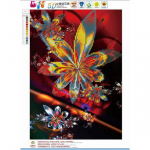 Huacan 5d Teemantmosaiik Ristpistes Fantaasia lill Pilt kividest Teemanttikandid Allahindlus Lastetoa sisustus 30*40 cm