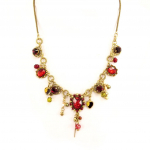 Les Tr&eacute;sors De Lily [D6243] - Collier Cr&eacute;ateur 'Kristina' Rouge punane