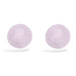 Les Tr&eacute;sors De Lily [N6883] - Boucles Argent 'Boules de Cristal' rose - 6 mm Heleroosa