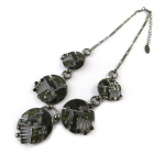 Les Tr&eacute;sors De Lily [N8440] - Collier Cr&eacute;ateur 'Kilimanjaro' noir roheline
