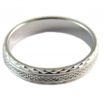 Alliance Argent 'Lien d'Amour' argent&eacute; (rhodi&eacute;) - 4 mm 58 h&otilde;be