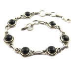 Les Tr&eacute;sors De Lily [Q9856] - Bracelet Argent 'Heaven' onyx - 19 cm 8 mm must