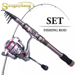 &Otilde;ngeritva rullikombinatsioonid 1,8&ndash;2,4 M reisi-teleskoop&otilde;ngeritv koos 9+1BB spinningurulliga kaasaskantava ridvarulli kombinatsiooniga 1.8M Rod&Reel 1000