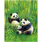 T&auml;ielik 5D Teemantmaaling Loom Panda Teemanttikandid Ristpistes Kodukaunistus K&auml;sitsi valmistatud kingitus 25x30cm
