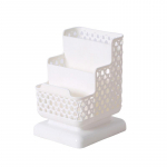 Kooli kirjatarvete meigikorraldaja lauaarvuti hoiukasti konteiner kosmeetikatoodete jaoks Ehete kirjatarvete jaoks Pl valge