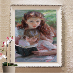 5D-teemantmaali isetegemise ristpistekomplektid, t&auml;isteemanttikandid, mosaiik-kunst-pilt kivikividest kodukaunistusega kingitus Full Round 20X30CM