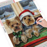 T&auml;isruudukujuline 5D teemanttikandid koer, k&auml;sitsi valmistatud kingitus uus saabunud teemantmaaling loomade n&auml;put&ouml;&ouml; j&otilde;ulukaunistus Full Round (20X30CM)