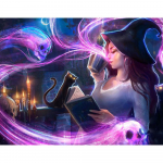 5D DIY teemantmaaling naine n&otilde;id teemanttikandid portree must kass pildid kividest mosaiik seinakunst Full Round 20X30CM