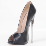 JIALUOWEI 7-tollised &uuml;lik&otilde;rge kontsaga peep Toe stiletto pumbad, suurused 36-46 38 matt must v&auml;rv