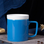 Keraamiline teekruus Lihtne kohvitass k&uuml;psisekaane ja filtriportselanist lillelise teetassiga Kontori joogin&otilde;ud