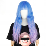 MISS PARUKAS 24-tolline pikk sinine lilla gradientv&auml;rvi parukas Liu Haihai Wave parukas s&uuml;nteetilisest kiust parukas Naiste pikk parukas Naturaalne parukas Cosplay/igap&auml;evane/peoparukas