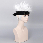 Anime Hatake Kakashi l&uuml;hikese kihiga h&otilde;behall kuumakindel s&uuml;nteetilisest juustest Cosplay kost&uuml;&uuml;m, parukas + peapael + parukakork Wig&Headband