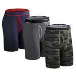 BONITOS 3Tk Print Pikad Bokserid Puuvillane Meeste Alusp&uuml;ksid Mugav Meeste Aluspesu XXL