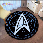Star Treki logo mustriga ala Vaiba &uuml;mmargune p&otilde;randamatt Elutoa vaip Vannituba K&ouml;&ouml;k vaip uksematt 60cm