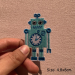 9 v&auml;rvi Mehaanika Tikitud plaaster Robotteip &Otilde;mble rauast aplikatsioon riietel Tee ise kleebised 5.3x8cm