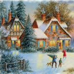 DIY Snow House 5D Teemantmaal T&auml;isringi puur Talvine Scenic Teemanttikandid Ristpistes Mosaiikvaigust Kingitus Kodukaunistus Full Round 20x20CM