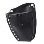 Nahast juuksuri k&auml;&auml;ridega juuksuri kabuur, kotihoidja &uuml;mbris, neediklambritega kott v&ouml;&ouml; &otilde;laga must