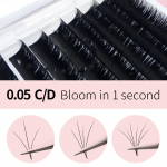 0,05 mm paksusega lihtne lehvitatav ripsmepikendus CD Curl Fan Eyelash Bloom Flare Eye Lash Russian Lash Volume Cilia Silk Lash 0.05mm C 7-8-9mm Mix