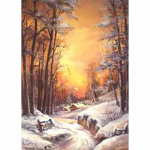 5D DIY Teemantmaaling T&auml;isringne talvine lumi Scenic Teemanttikandid Mosaiik Pilt Kingitus Rhinestone ristpistes Full Round 20x30CM