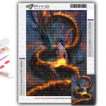 Populaarne 5D isetegemise ristpistega hiina draakonimaaling t&auml;ispuur-ristpistes k&auml;sit&ouml;&ouml;komplekti seinakleebis Kodukaunistus Full Round 20X30CM