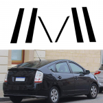 L&auml;ikivad klavermustad auto sambapostid, ukseakna dekoratiivkatted, sobivad Toyota Priuse 2004-2009 auto stiilitarvikutele