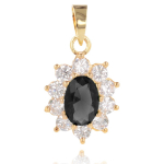 Les Tr&eacute;sors De Lily [R1903] - kullatud ripats  Victorina  must kuld - 12x10 mm must
