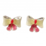 Les Tr&eacute;sors De Lily [R8186] - Disaink&otilde;rvar&otilde;ngad 'Romantic Knot' beež - 12x10 mm beež