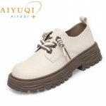 Loafers Naiste paeltega Briti stiilis platvorm Naiste kevadjalatsid Uued mugavad vabaajajalatsid naiste kingad 35