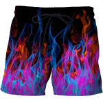 meeste Flame Graphic rannap&uuml;ksid 3D prindiga kiiresti kuivavad l&uuml;hikesed p&uuml;ksid Meeste l&uuml;hikesed p&uuml;ksid vabaaja spordip&uuml;ksid Bermuda l&uuml;hikesed p&uuml;ksid ujumisp&uuml;ksid M